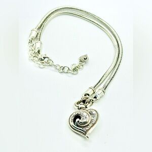 Brighton Penelope Necklace Heart Silver Tone Pendant
